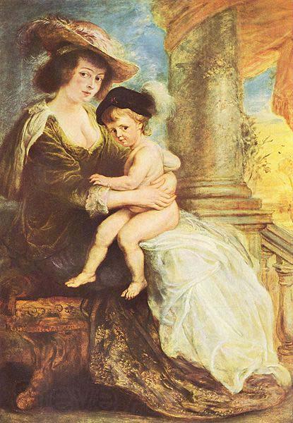 Peter Paul Rubens Portrat der Helene Fourment mit ihrem erstgeborenen Sohn Frans Norge oil painting art